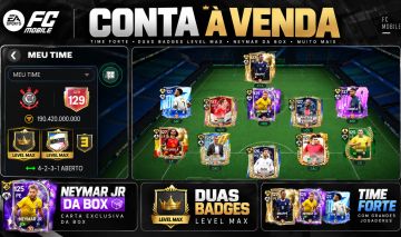 CONTA FC MOBILE | GER 129 | 2 BADGES LEVEL MAX | NEYMAR DA BOX | ELENCO 127 OVR
