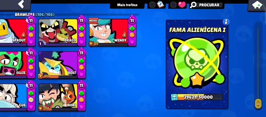 Conta Brawl star 135.000 troféus e todos os brawls liberados ,full acesso