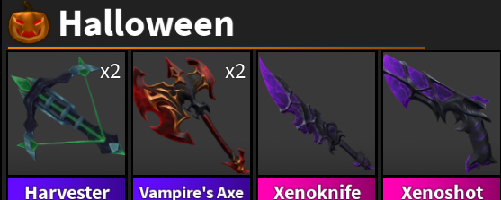 [PROMOÇÃO!] MM2 - MURDER MYSTERY 2 | HARVESTER | ICEPIERCER | FACAS E SETS!