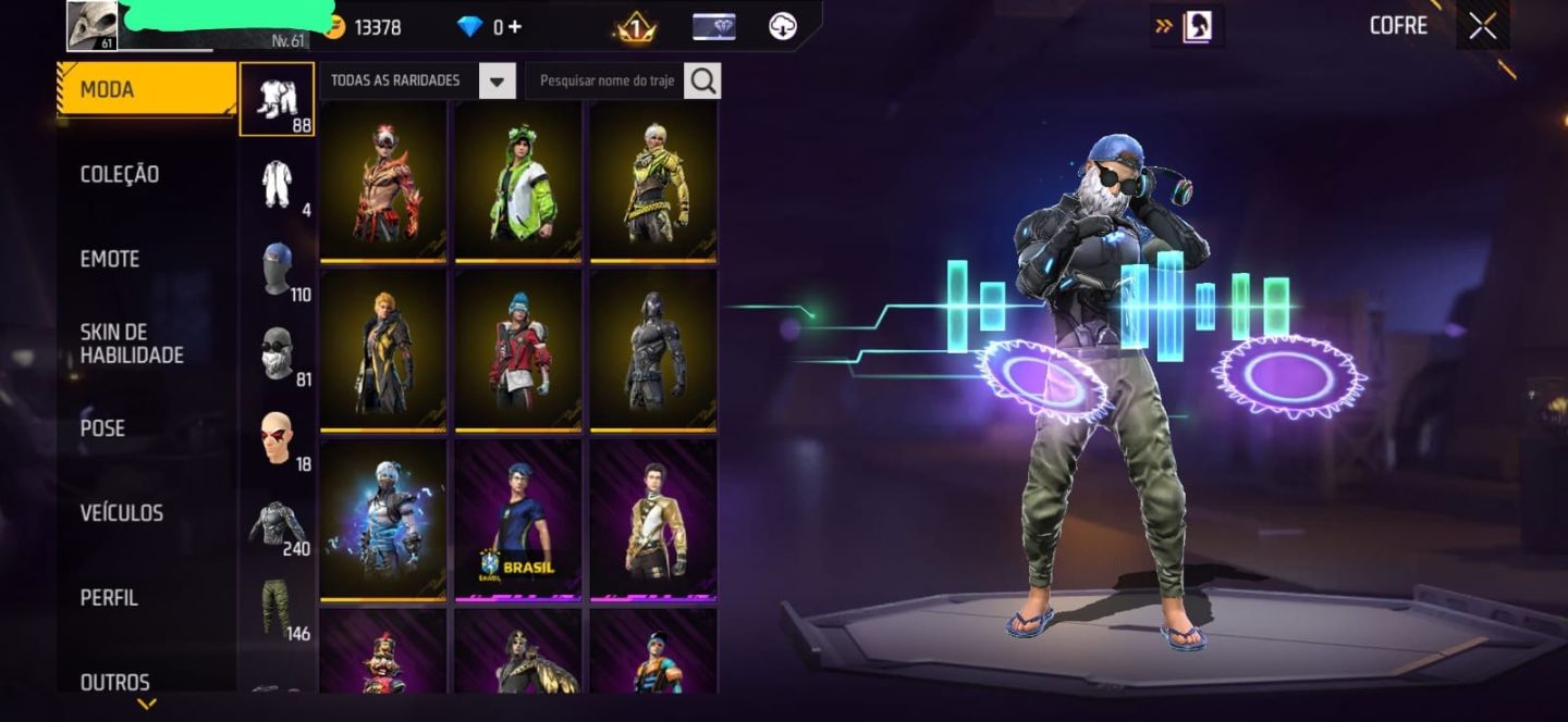 CONTA DE FREE FIRE - LEVEL 61 | PRIME 3