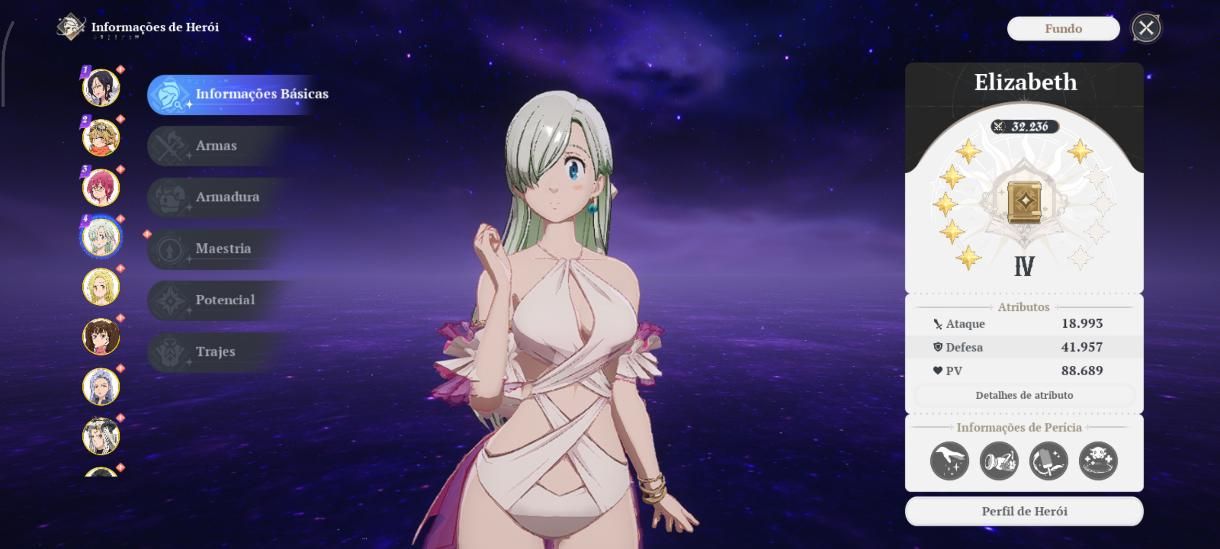 Conta de the seven deadly sins mutio forte,personagens c7 e c9 servidor américa