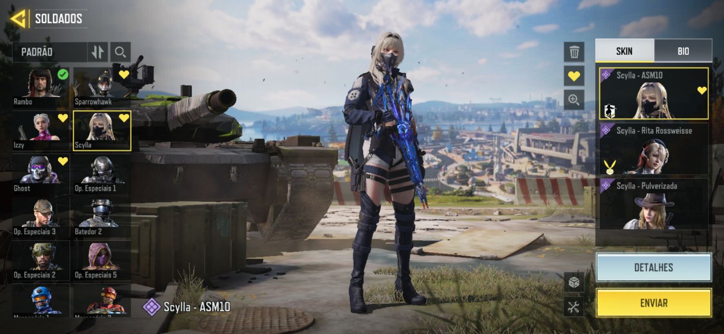 Conta call of duty mobile com Rambo