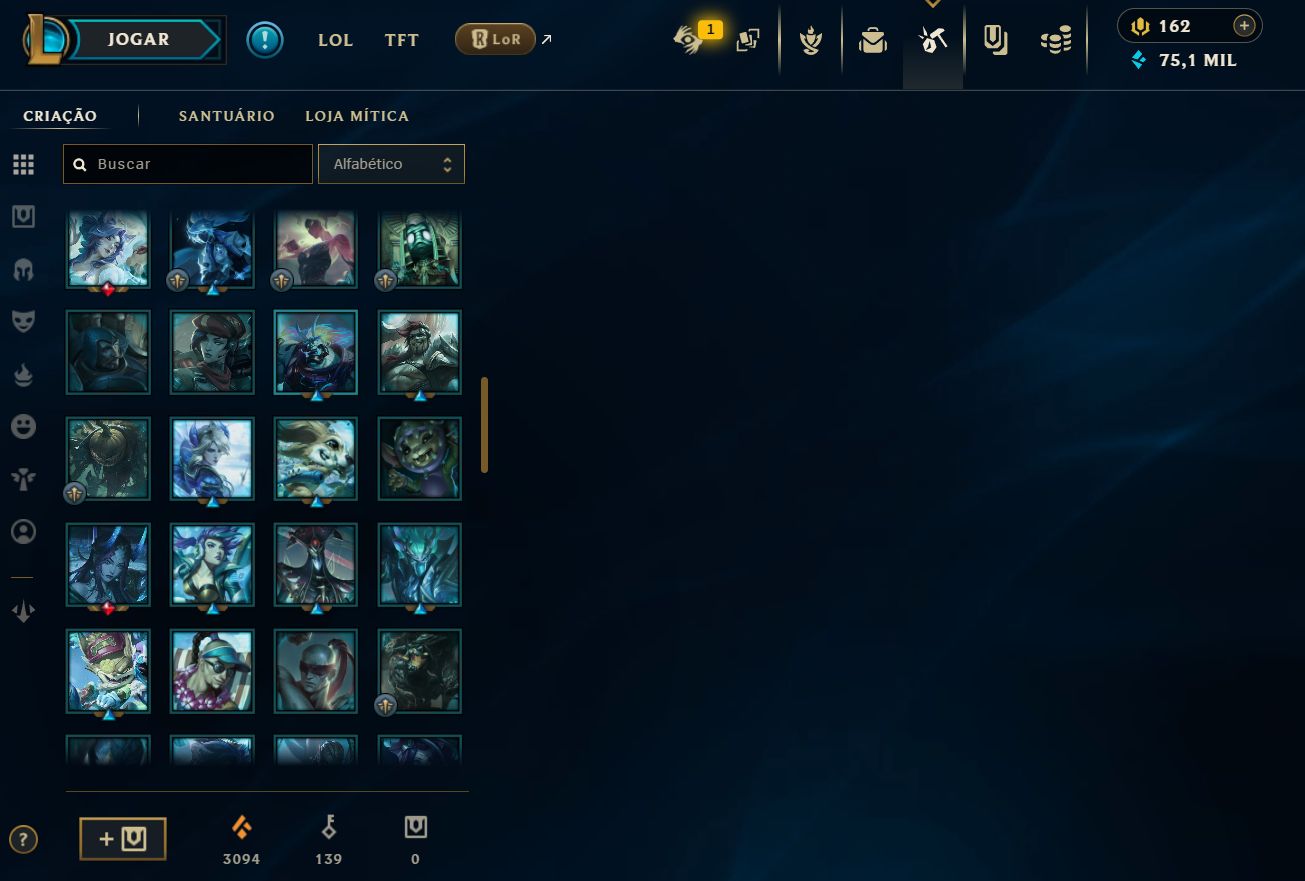 Conta LoL lvl 1244 | D3 | Todos Champs Liberados | Só comprar e jogar