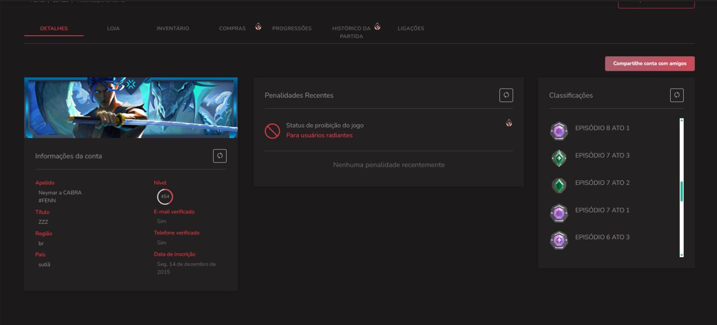 Conta Valorant com Skins Premium e Facas Exclusivas