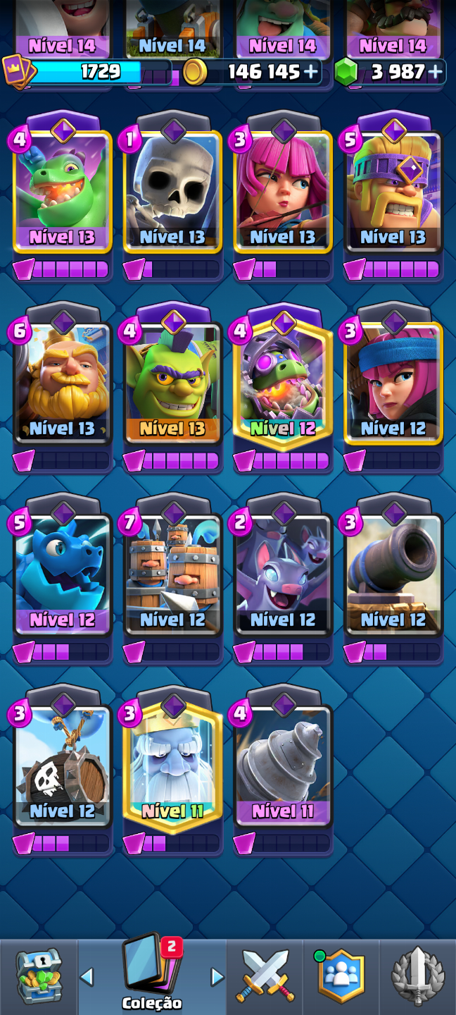 CONTA CLASH ROYALE 12300K TROFÉUS LVL 16