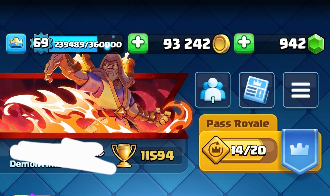 Conta clash royale mt bem updada 11k+trofeus
