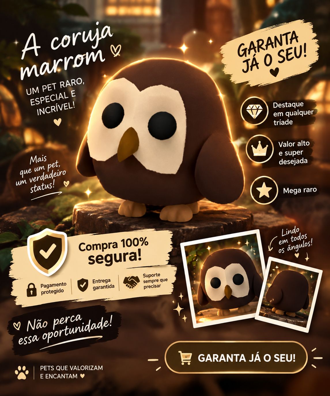 Coruja marrom adopt me