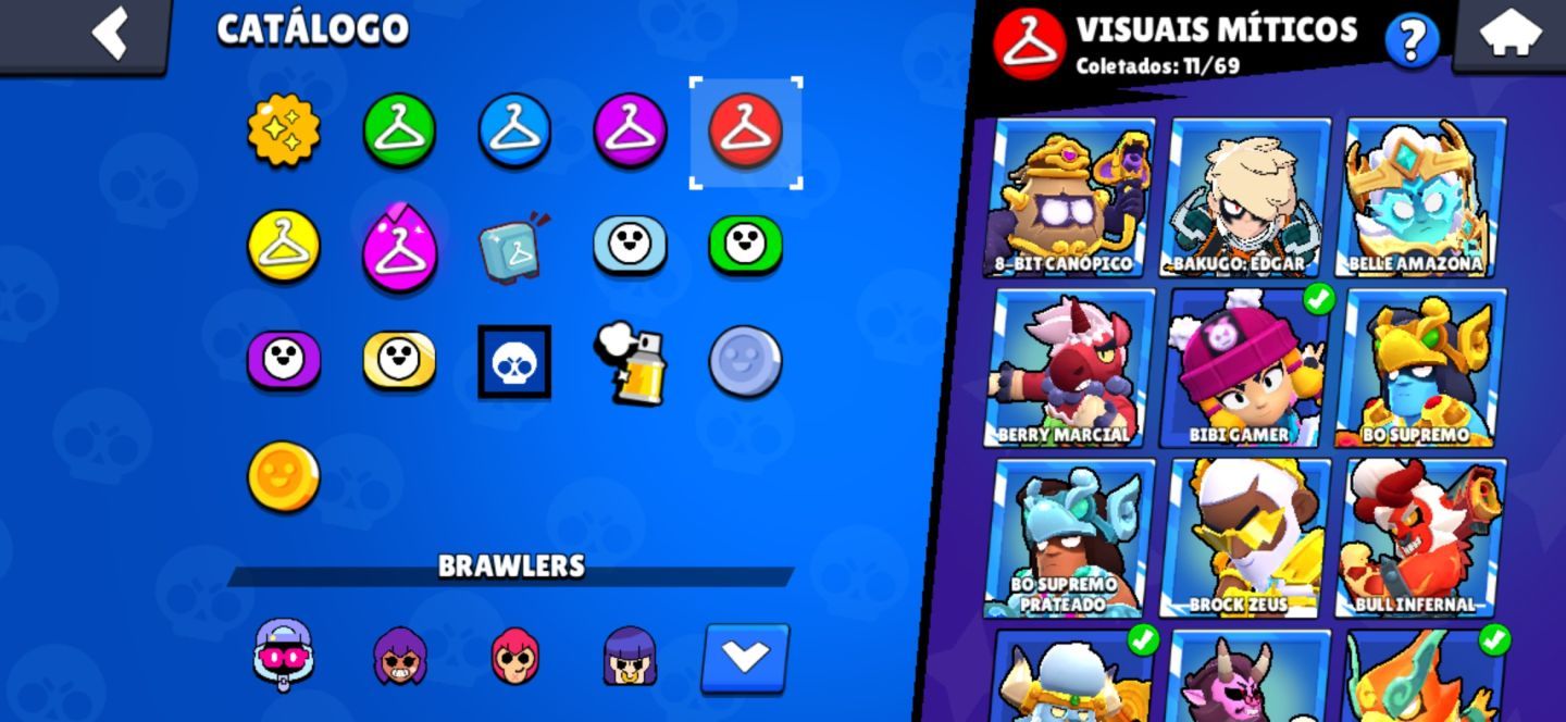 Conta Brawl, 24K troféus, diversas skin, 183 Gemas, 77 Brawlers + Brinde Secreto