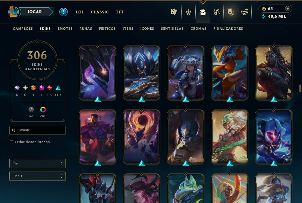 SKIN SETT FLORESCER ESPIRITUAL + [CONTA COM 300 SKINS HABILITADAS] + TROCA NICK