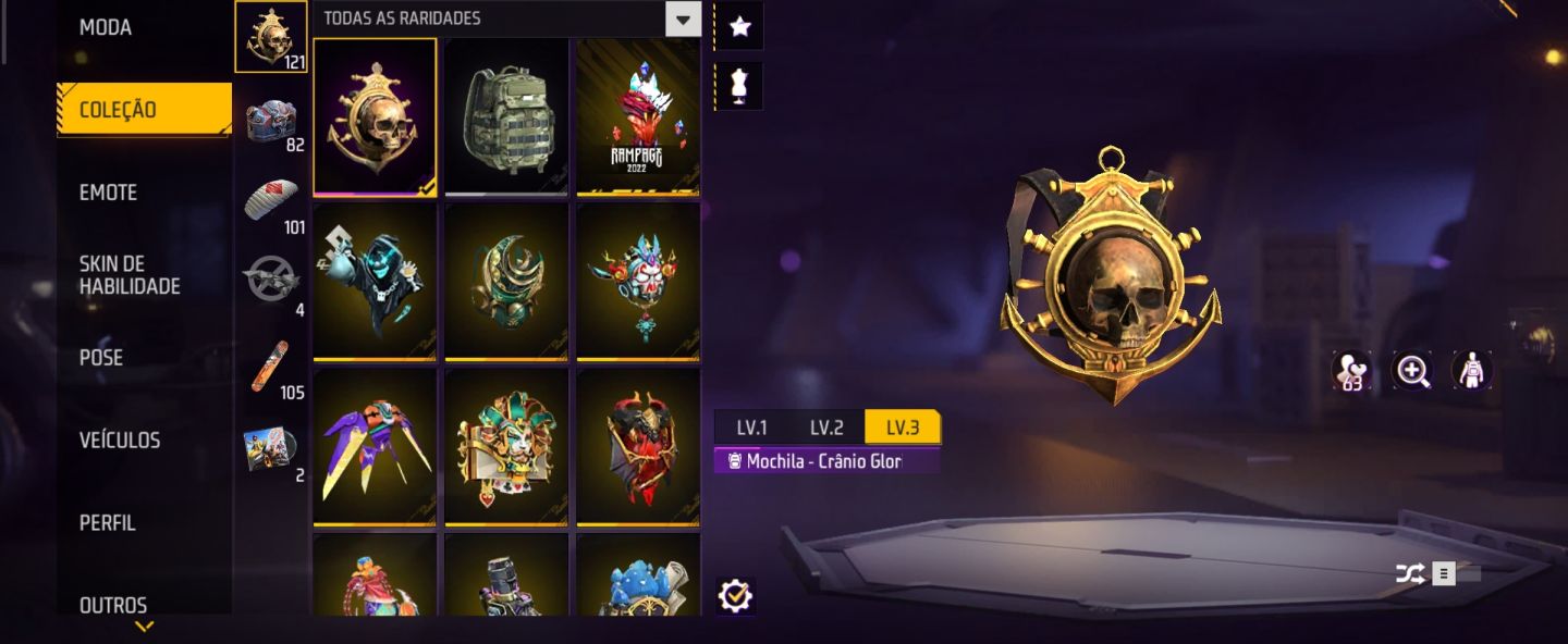 CONTA CRIADA EM 2018, COM 34 PASSES, VARIAS SKINS RARAS
