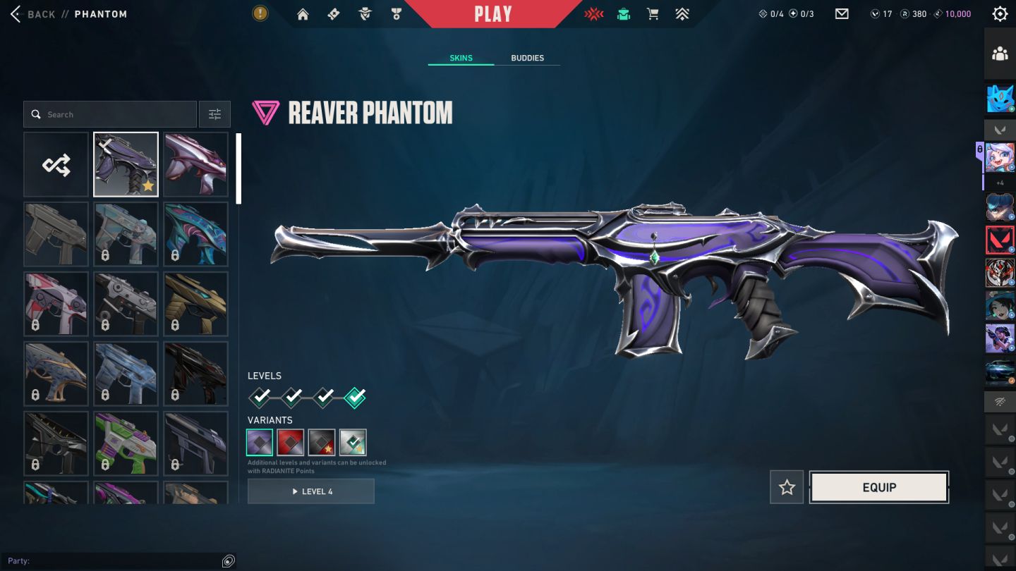 Promoção! 1K Gastos Conta Valorant: 5 Facas + 4 Vandals + 2 Phanthons
