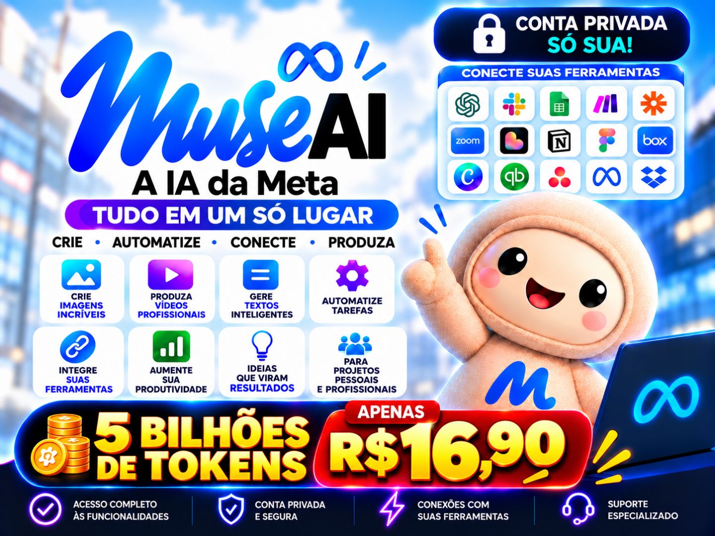 Muse AI Premium | 5 Bilhões de Tokens por Apenas R$ 29,90