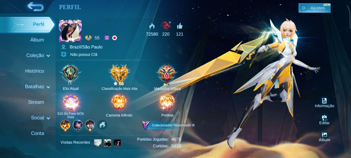 Conta imortal main mid full emblema ativo | Mobile Legends - MLBB