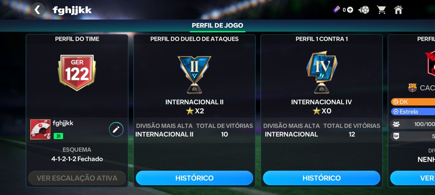 CONTA DE FC MOBILE Ger 122