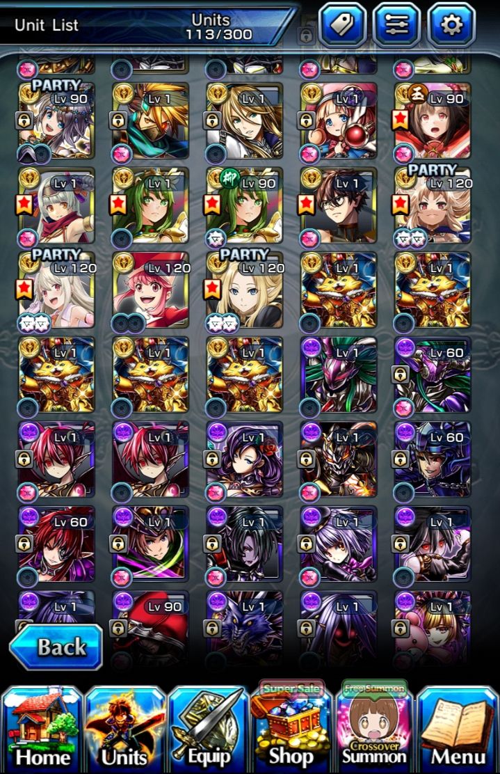 CONTA GRAND SUMMONERS RANK 118 - PERSONAGENS META & COLLABS + 2 acend dessa colb