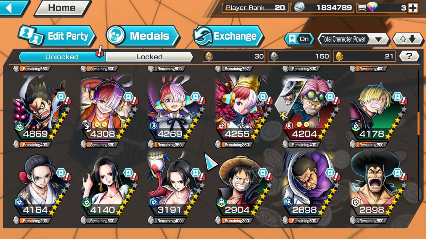 Conta iniciante com 9 EX