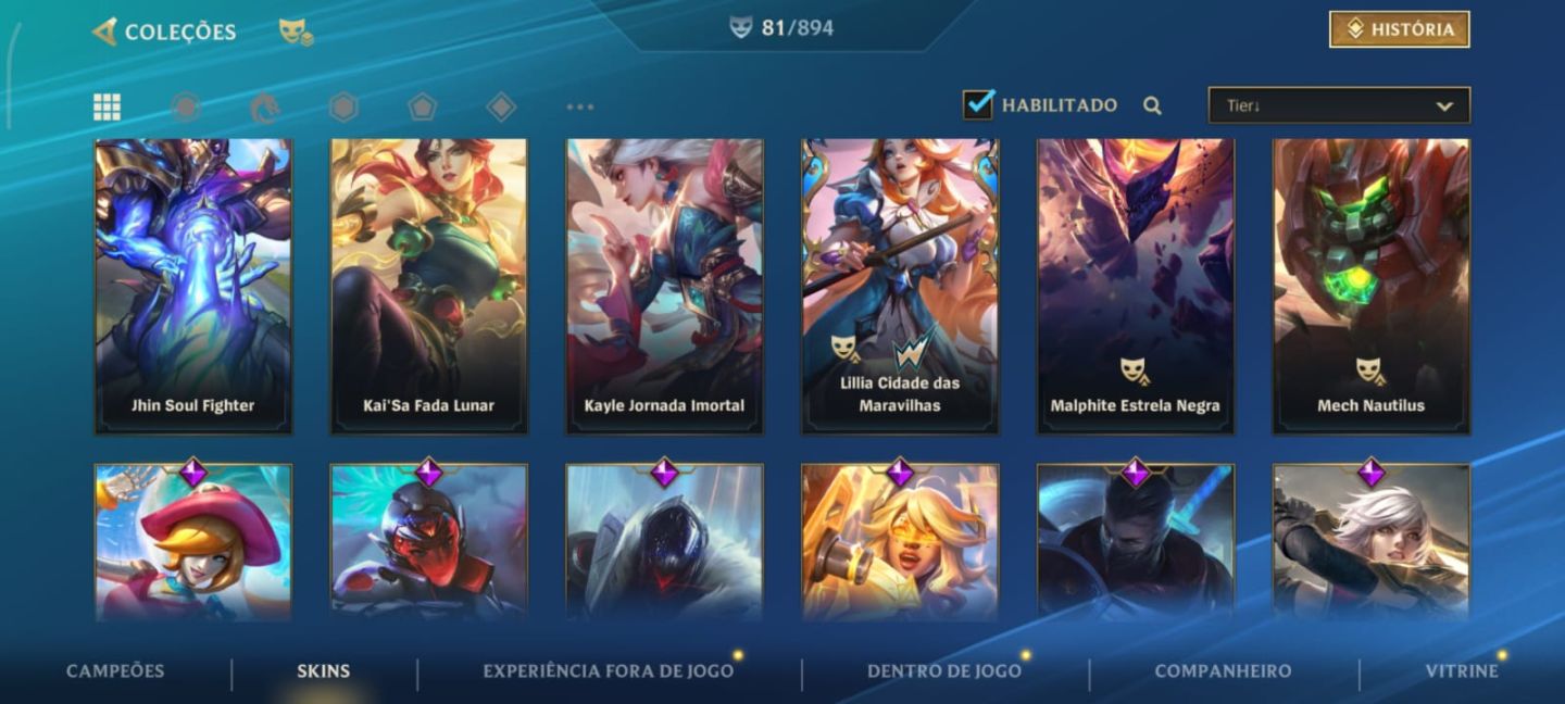CONTA ESMERALDA | 81 SKINS | JINX MÍTICA | TRYNDA S1 | 8 LENDÁRIAS