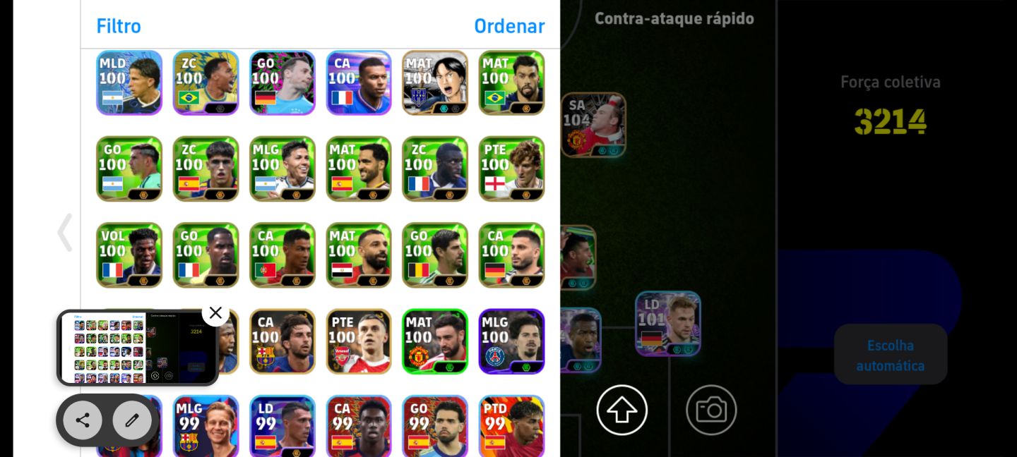 CONTA COM MBAPPE 105 E WILLIAM PACHO 104 SHOWTIME E GATTUSO 105 E VERMAELEN 105