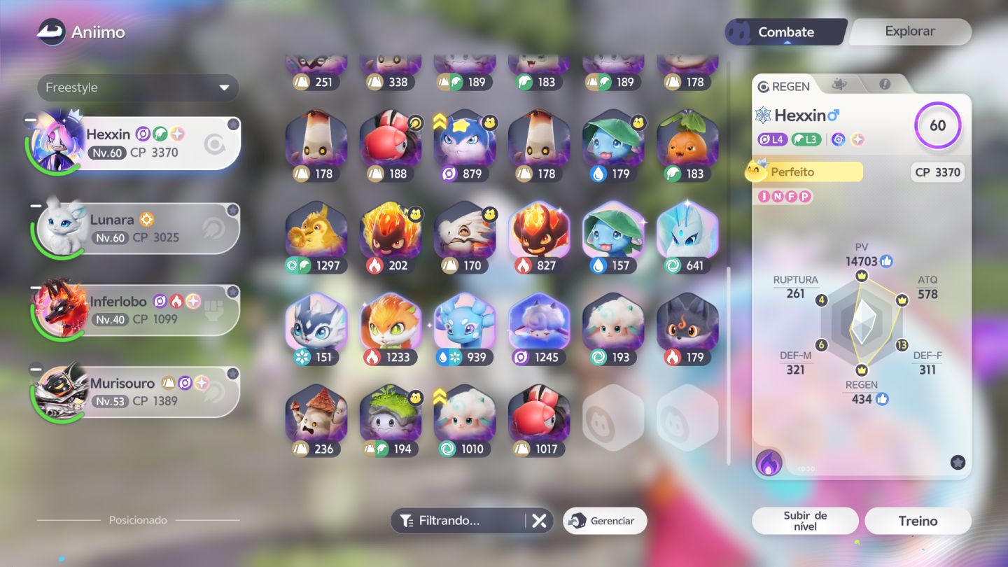 Conta Aniimo lvl 59 11 prismanas únicos cintilantes, mt recurso, guardado