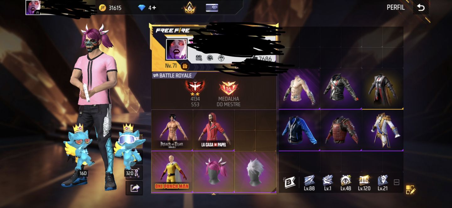 CONTA PRIME 6 MUITO GEMADA COM VÁRIOS ITENS RAROS E ARMAR ATRIBUTADAS!!