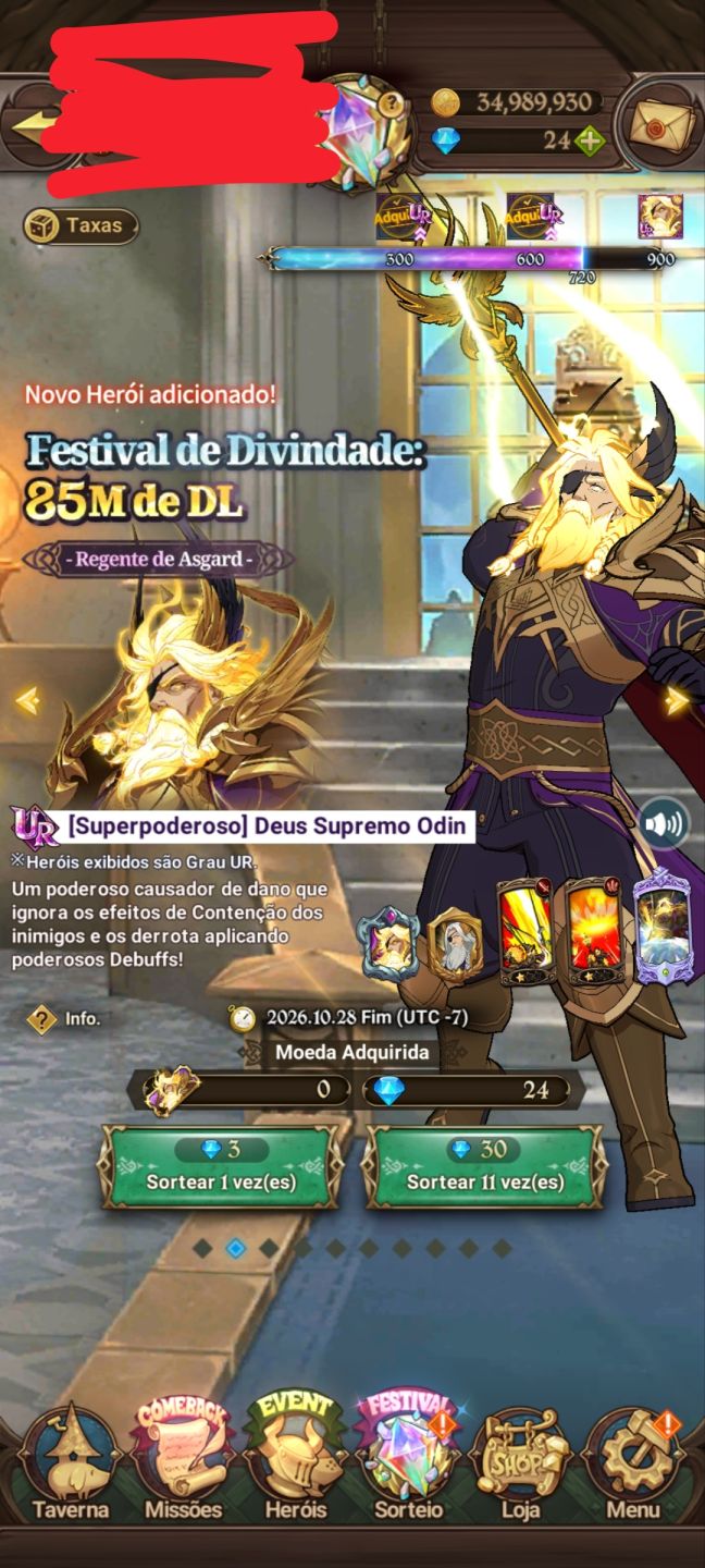 Conta de 7ds com 10 milhões end game pela metade do preço