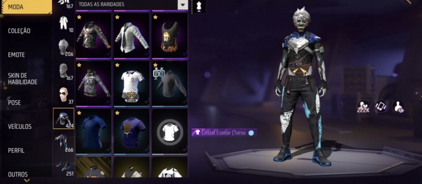 CONTA FREE FIRE 8 anos GEMADA