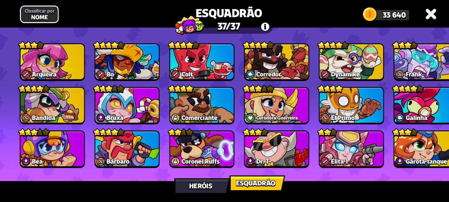 CONTA SQUAD BUSTERS À VENDA ALTA PROGRESSÃO