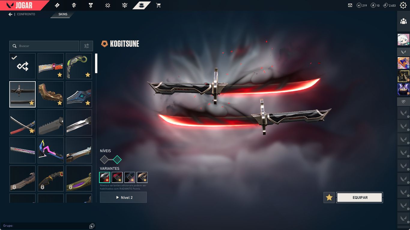 VALORANT Diamante | Nível 334 | +30 Skins | Kuronami, RGX e Facas Premium
