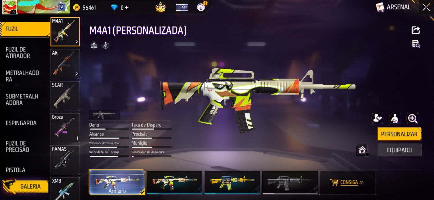 CONTA FREE FIRE COM CONJUNTO DAMA ESCALARTE | AWM ATRIBUTADA | CARTÃO DE TROCA