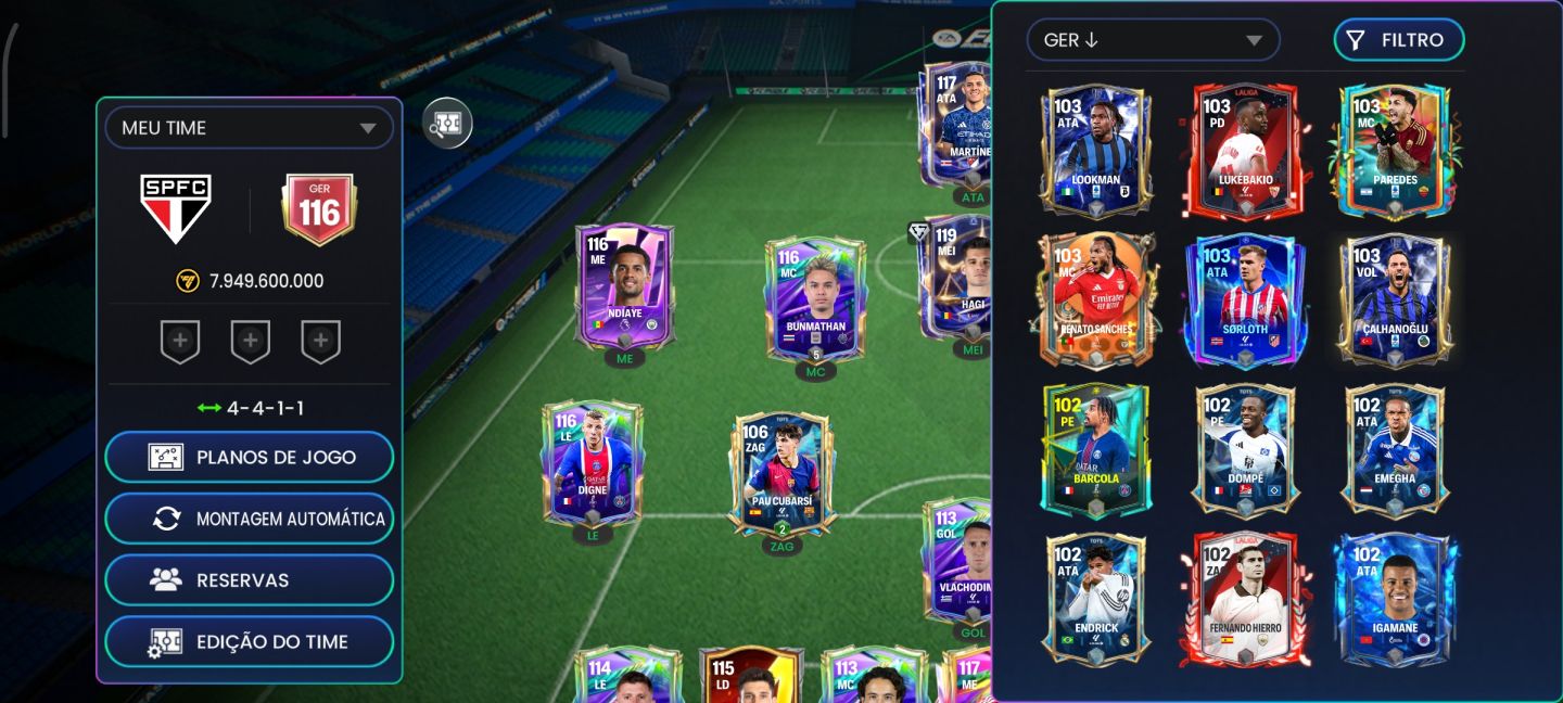 CONTA DE EA FC ANTIGA COM MUITAS GEMAS