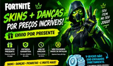 FORTNITE MAIS BARATO! SKINS + DANÇAS | 48H