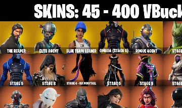 CONTA FORTNITE com The Reaper | Elite Agent | Omega (stage 5) e 45 SKINS