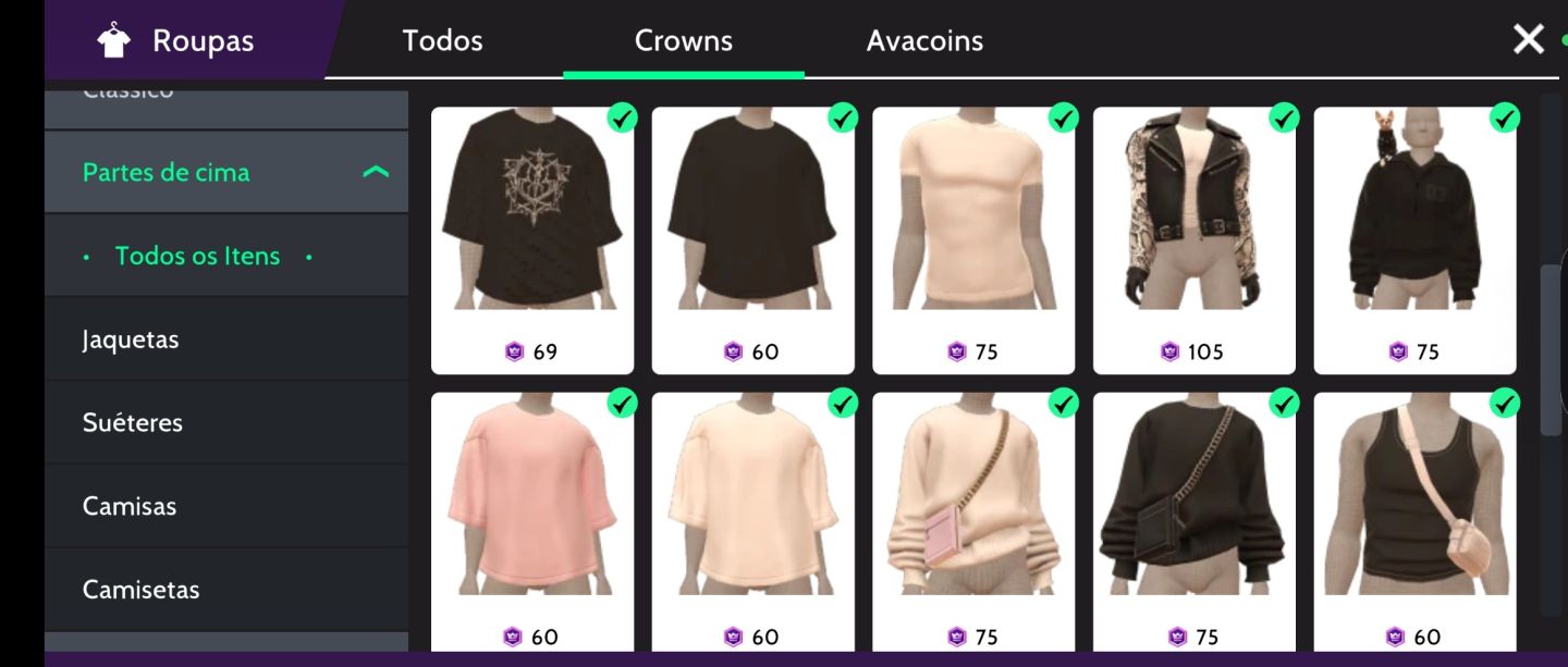Conta avakin life masculina