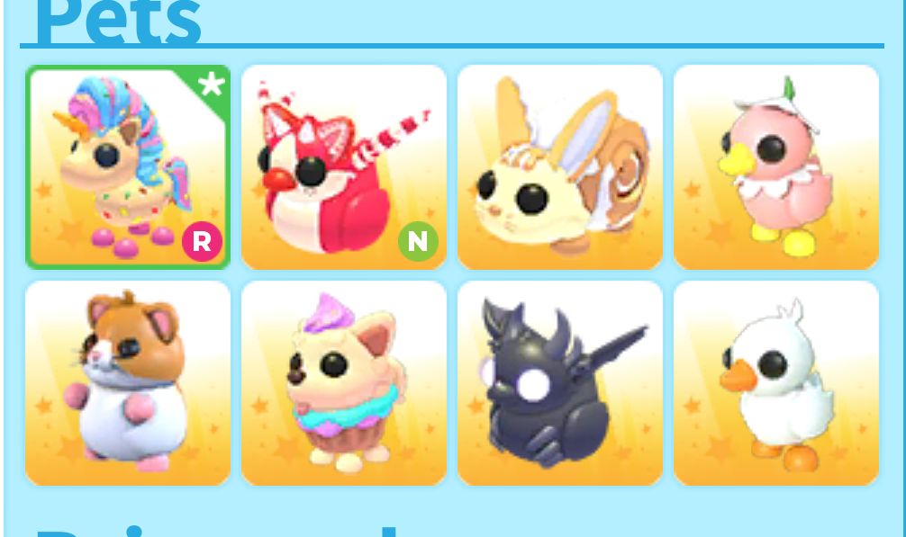 Adopt me pets