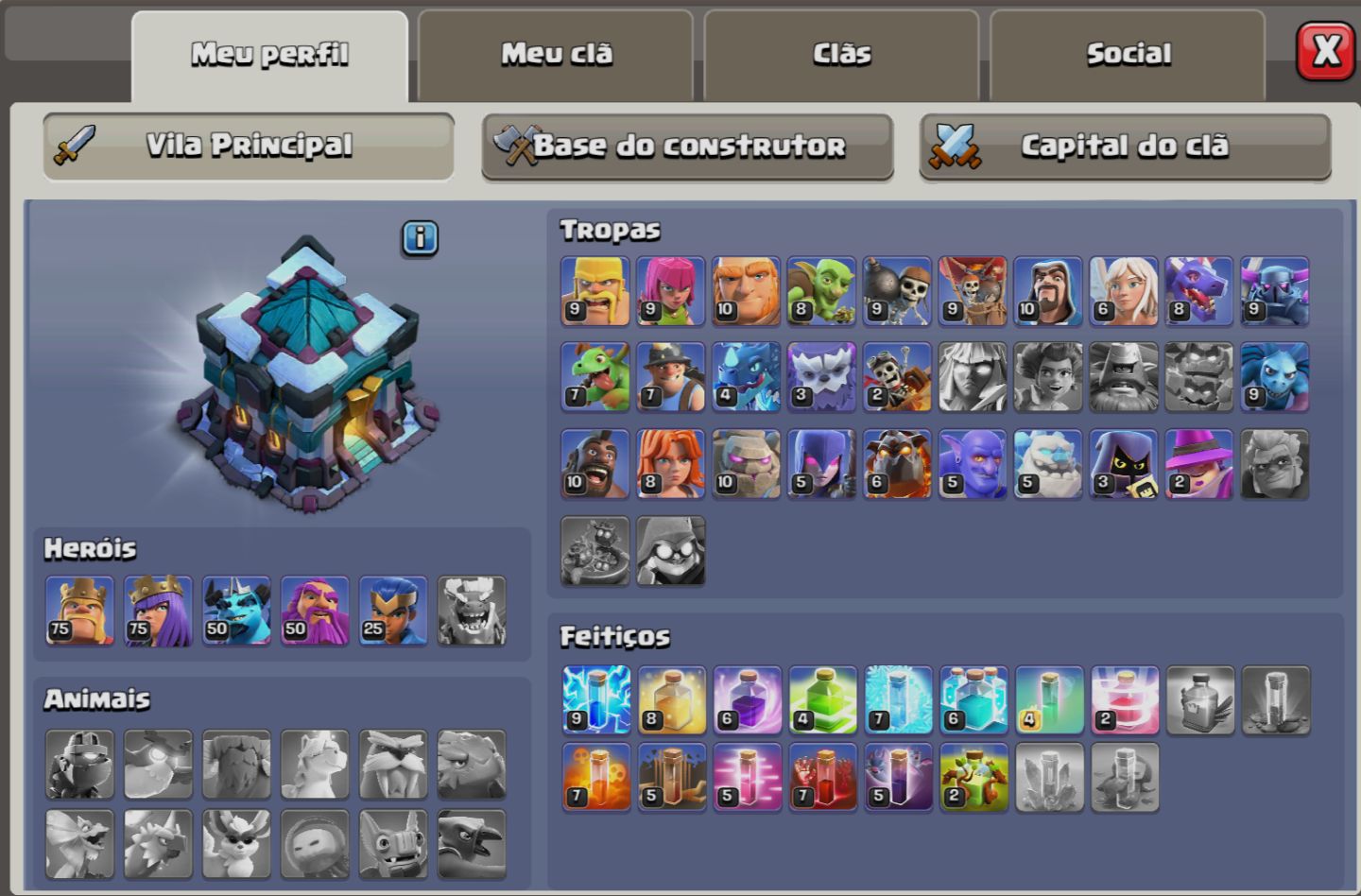 Conta CV 13 FULL Clash of Clans