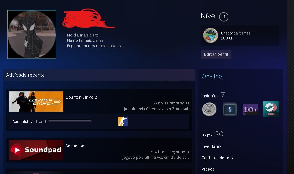 Conta Steam com mais de R$ 800 de gastos(prime no cs)