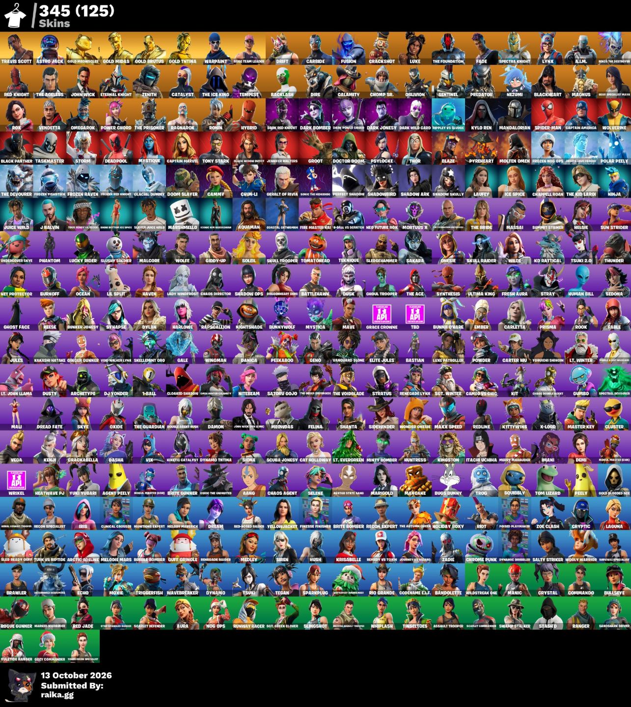 CONTA - TRAVIS SCOTT, ASTRO JACK, SALVE O MUNDO FUNDADOR + 346 SKINS