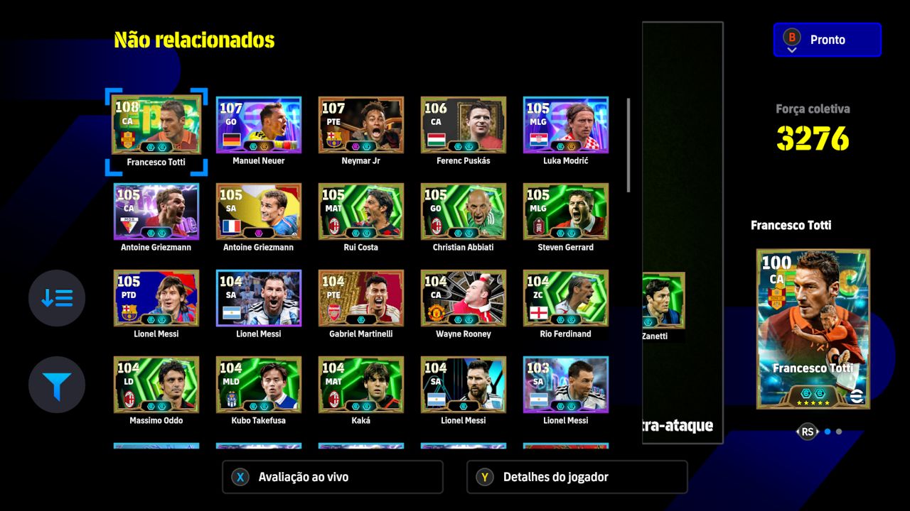 CONTA EFOOTBALL XBOX/PC 3300 DE FORÇA