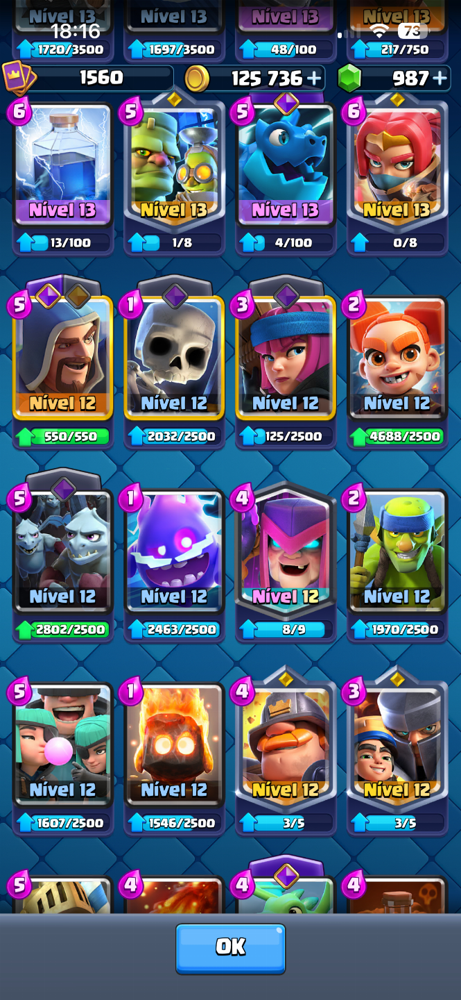 CONTA DE CLASH ROYALE Conta muito bem evoluída!