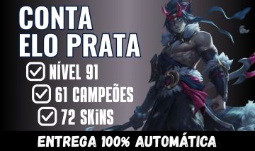 Conta Prata LvL 91 | 72 Skins | 61 Campeões | Full Acesso