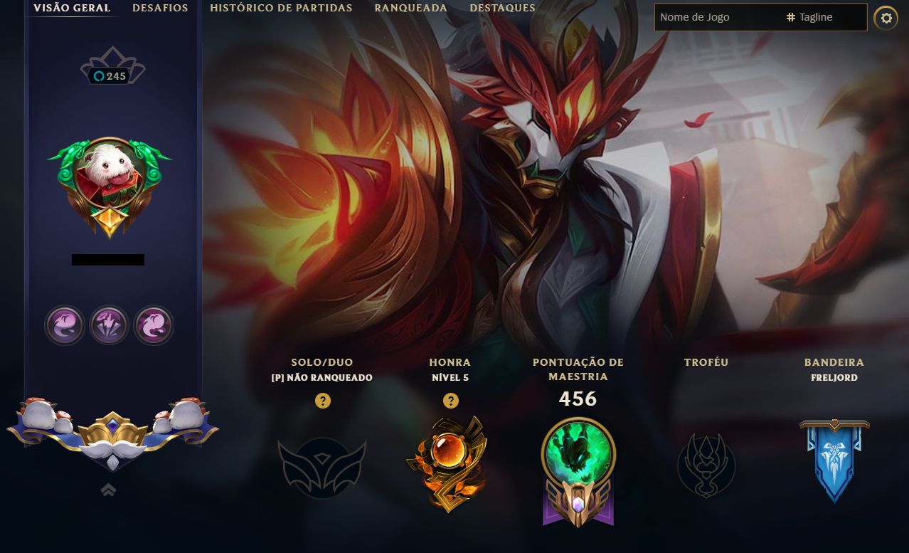 CONTA LOL BR | 197 SKINS | TODOS OS CAMPEÕES | LVL 245 | FULL ACESSO