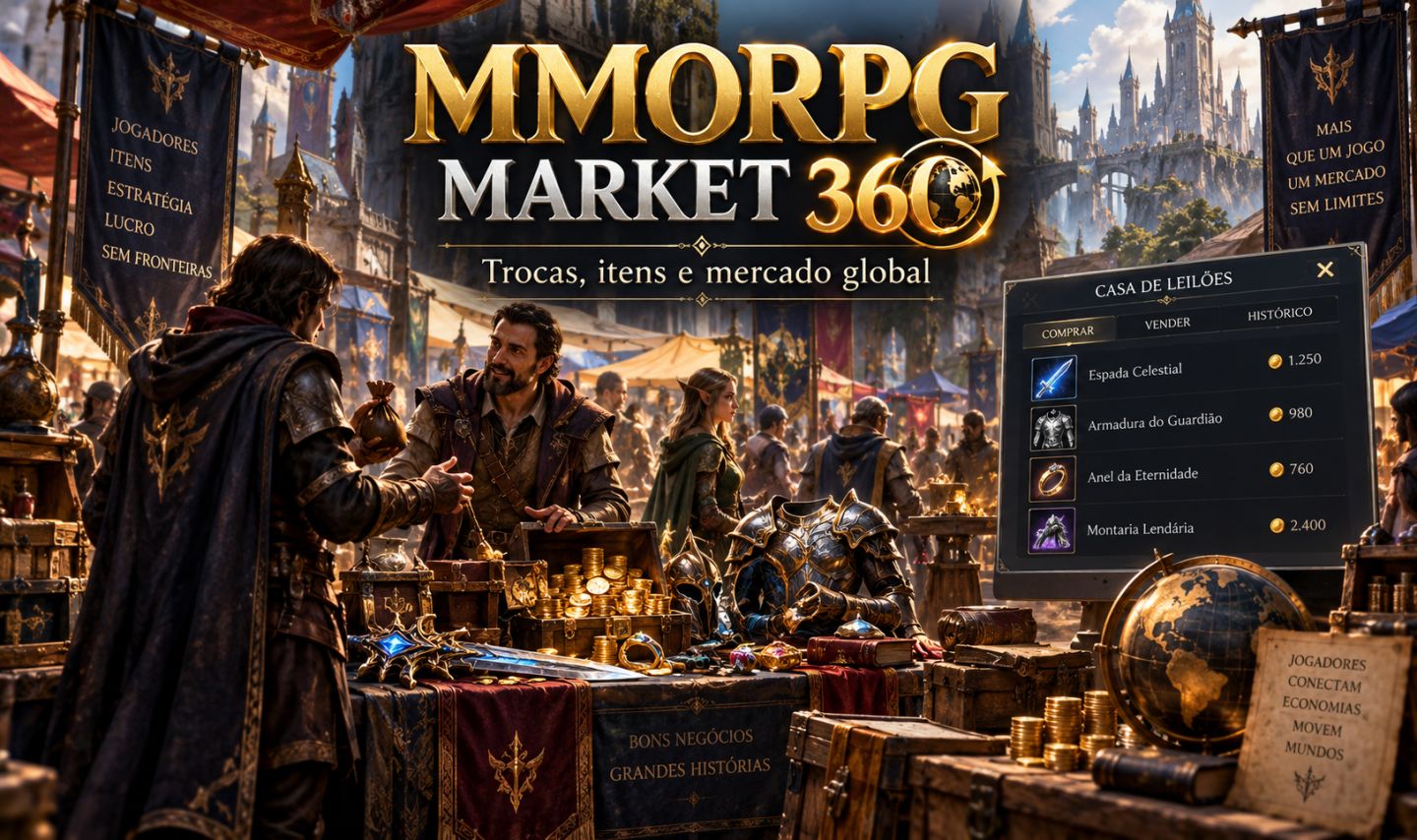 MMORPG Market 360 Estratégias de Economia, Comércio e Negociação em Jogos ON