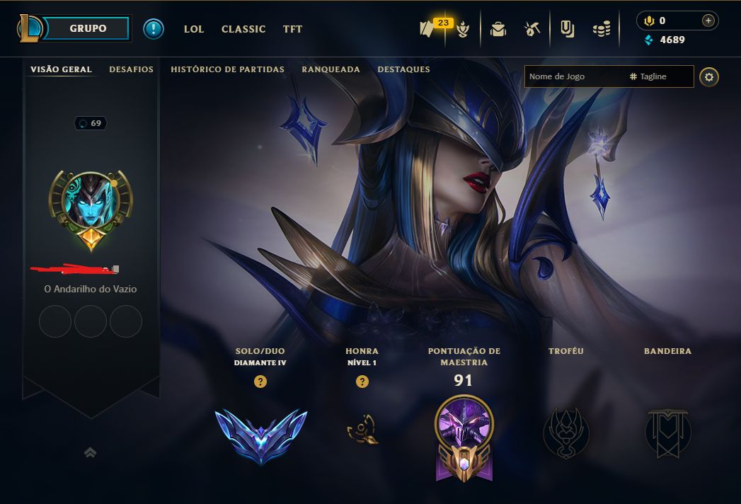 Conta LoL Diamante 4