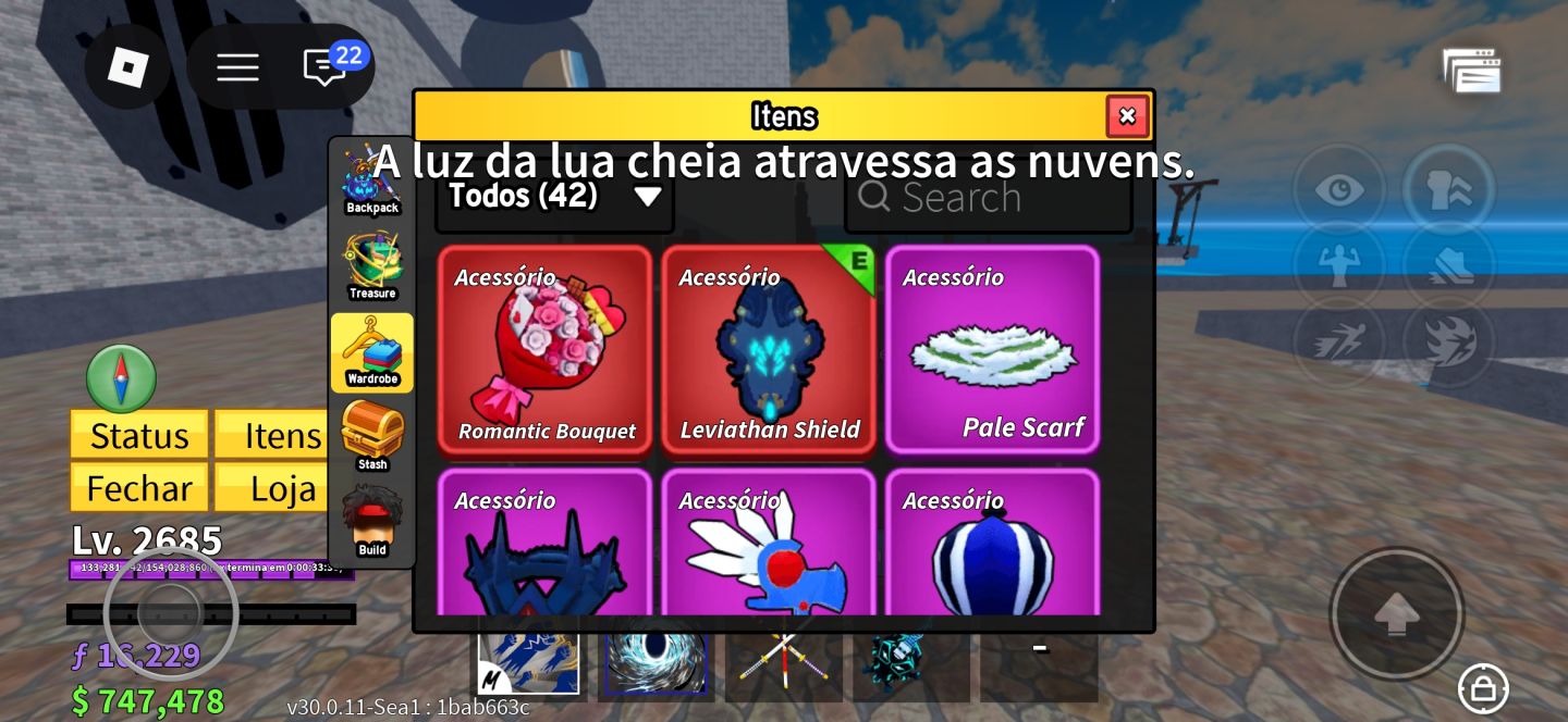 Conta de blox fruits muito rara e upada