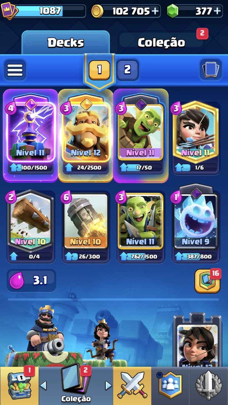 CONTA DE CLASH ROYALE ARENA 15|CUSTO BENEFÍCIO
