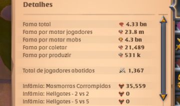 CONTA ALBION ONLINE EMAIL PROPRIO 4,3B DE FAMA E 418M DE FAMA AMARELA +MAMUTE MP