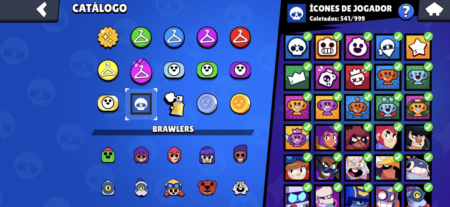 CONTA BRAWL STARS INSANA | 105/107 BRAWLERS|SKINS LENDÁRIAS/MÍTICAS HIPERCARGAS