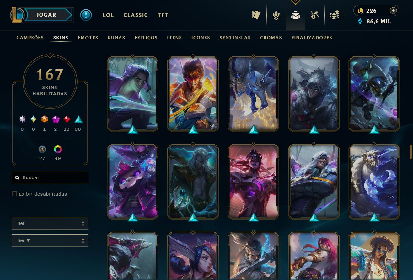 2 Conta League of Legends nivel 465-492 / Mestre - Desafiante