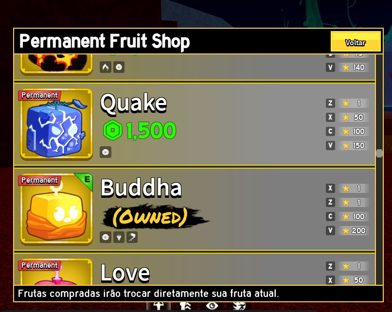 Conta Blox Fruits com Dragon Permanente + 6 Frutas Permanentes e Todas as Gamepa