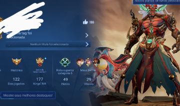 Conta honor of kings com skin lendárias